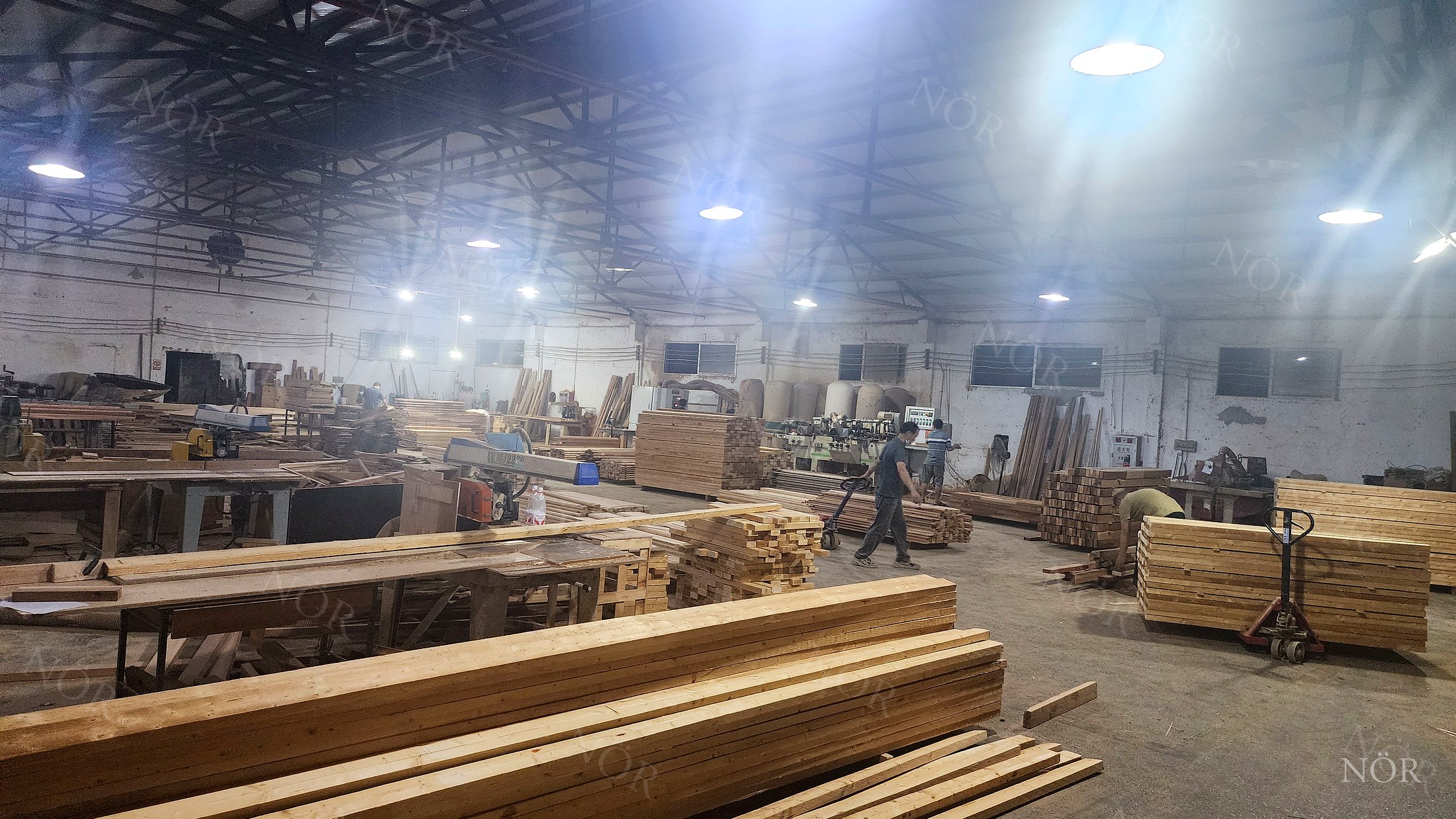 Cedar and pine on the manufacturing floor